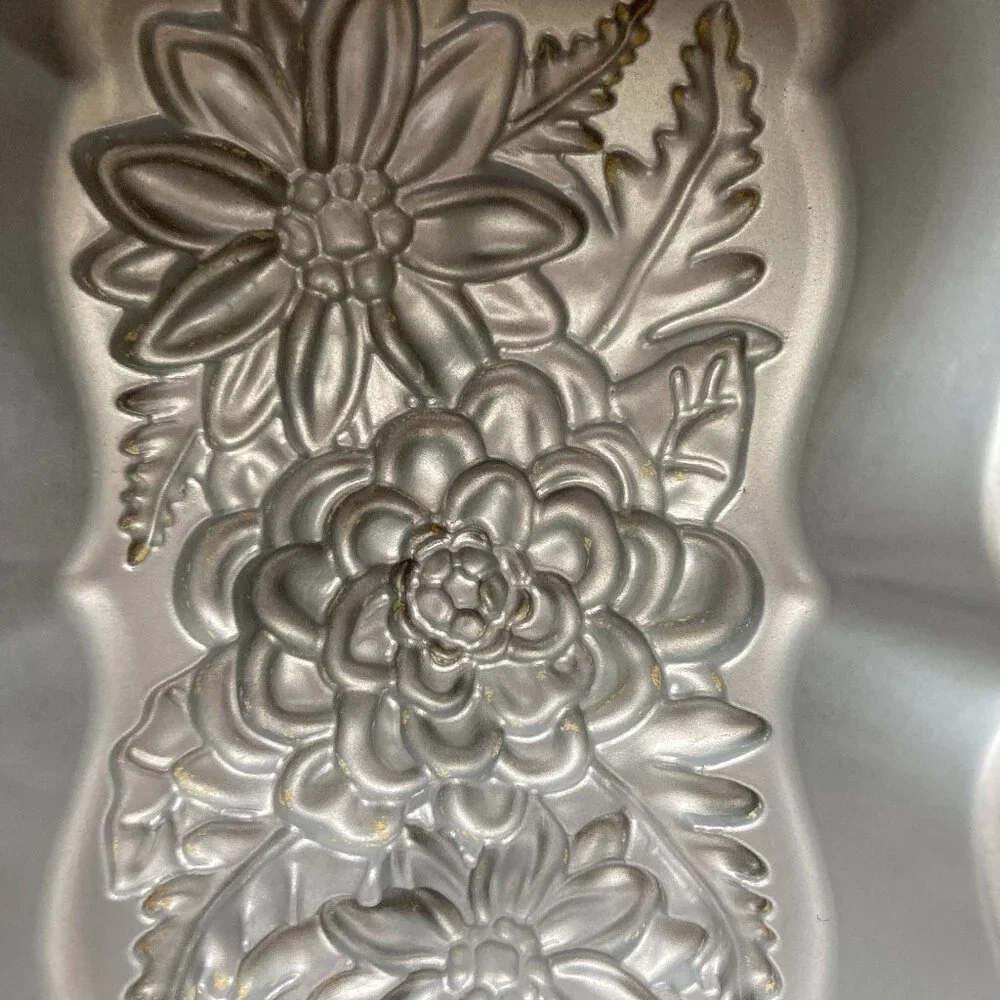 Nordic Ware Floral Bundt Pan in Metallic Gold